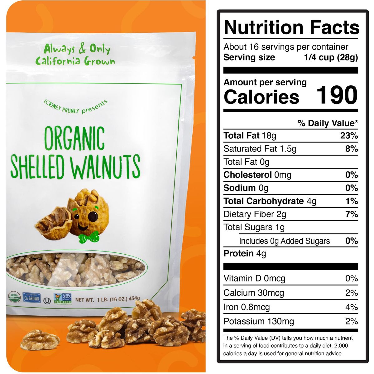 Organic Walnuts Unsalted 2 Pack 2LBS16oz bags Natural Shelled Walnut Halves  Pieces  Raw Organic Walnuts  Unsalted For Snacking Baking Topping  NonGMO No Preservatives