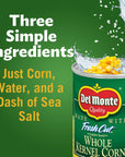 Del Monte Fresh Cut Golden Sweet Whole Kernel Corn Canned Vegetables 1525 Oz Pack of 4