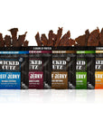 Beef Jerky Variety Pack  Jerky Gift Basket for Men  Tender Flavorful Easy to Chew Premium Craft Jerky wup to 36g Protein Per Bag High Protein Low Carb Healthy Snack for Adults 5 Bags