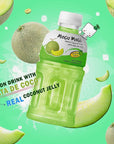 Mogu Mogu drink Melon juice 6 Bottles Drinks for kids made with fruit juice and nata de coco coconut jelly Fun chewable juice boxes for kids Juice bottles made for adults and kids ready to drink juices