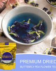 TSMOMENT Butterfly Pea Flower Tea Pure Natural Butterfly Pea Tea Premium Dried Butterfly Pea Flower for Blue  Purple Tea Drinks and Food Coloring 50g176 Oz