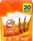 Goldfish Cheddar Cheese Crackers - 1 oz On-the-Go Snack Packs, 20 Count Box