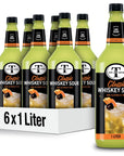 Mr  Mrs T Whiskey Sour Mix 1 L bottle Pack of 6 Tart and Sweet Blend Flavored Cocktail Mixer Made with Cane Sugar Perfect for Traditional Whiskey Sour and Mocktail Drinks