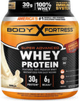 Body Fortress Super Advanced Whey Protein Powder, Vanilla, Immune Support (1), Vitamins C & D Plus Zinc, 1.74 lbs