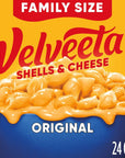 Velveeta Shells  Cheese Original Shell Pasta  Cheese Sauce Value Size Meal 24 oz Box