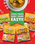 Grace Pumpkin Flavored Soup Mix 159oz  6 Pack Homestyle Jamaican Pumpkin Soup Mix  Great for Caribbean Pumpkin Curry Soup