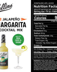 Collins Jalapeno Margarita Mix  Made With Real Jalapeno Puree and Lime Lemon and Orange Juice With Natural Flavors Cocktail Recipe Ingredient Home Bar accessories Cocktail Mixers 32 fl oz