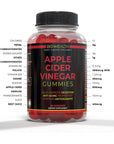 BIO WEALTH Apple Cider Vinegar Gummies Vitamins - 60 Count - Vitamin B12, Gelatin-Free, Gluten-Free, Vegan & Non-GMO