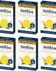 Sunkist Tangerine Lemonade Singles To Go  6 Pack  36 Total Servings  6 Boxes  Low Calorie Drink Mix Packed with Vitamin C