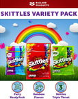 Skittles Hard Candy Variety Pack of 3 Bags  Original Sour and Mash Ups  Candy For Parties Birthdays or Snacking  Skittles Party Size  Bundle With Ballard Products Pocket Bag