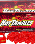 Hot Tamales Candy  Fierce Cinnamon Flavored Original Red Chewy Gummy  Gluten Free  FatFree  Intense Bites Ignite Your Taste Buds with Bold Bursts of Heat  Box Muchai Card 2 Pack Theater Boxes