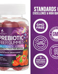 Prebiotic Fiber Gummies 4g, Daily Gummy Fiber Supplement, Digestive Health Support - Supports Regularity & Digestion Health for Adults, Plant Based Soluble Fiber, Non-GMO, Berry Flavor - 60 Gummies