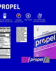 Propel Powder Packets Grape With Electrolytes Vitamins and No Sugar 10 Count Pack of 12 Packaging May Vary