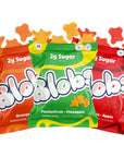 Blobs Gummy Candy  Low Sugar Healthy Gummies  Low Net Carb  Low Calorie  No Sugar Alcohols Vegan Gluten Free  Variety Snack Pack for Kids  Adults Pack of 6