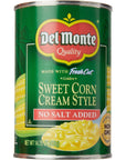 Del Monte Cream Style Sweet Corn No Salt Added 1475 oz