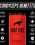 GOAT Fuel Preworkout Sports Energy Drink  SugarFree PreWorkout Amino Energy Drink  Increase Mental and Physical Performance  with Cordyceps Mushroom BCAAs and Electrolytes 12 Pack Season 2