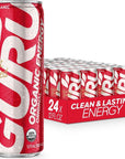 GURU Original Clean Energy Drink - 12 oz Cans (Pack of 24)