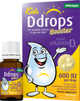 Ddrops Kids Booster 600IU 100 Drops - Daily Liquid Vitamin D for Kids. Support Strong Bones & Immune System in Children. No Preservatives, No Sugar, Non-GMO, Allergy-Friendly