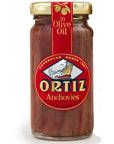 Ortiz Anchovies in Extra Virgin Olive Oil Firm Buttery Fillets with a Rich Umami Taste Wild Caught in Spain Great for Pizza Pasta and Caeser Salad 33oz Glass Jar Pack of 3