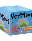 Organic Breath Mints by VerMints PepperMint Flavor All Natural NonGMO Nut Free Gluten Free Vegan KSA Kosher Pack of 6 141oz Tins