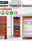 Agromonte Authentic Italian Cherry Tomato Pasta Sauce Arrabbiata Taste of Italy Gourmet Foodie and Chef Gift  Certified Kosher GlutenFree All Natural Spicy Sauce 2046oz 2 pack