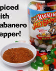 ASS KICKIN Hot and Spicy Jellybeans with Habanero Pepper  9 Oz Resealable Jar  Great for Easter Candy or a Spicy Food Challenge  Try the Gourmet Spicy Jelly Beans Candy