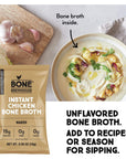 Bone Brewhouse - 9 Pack - Unflavored Chicken Bone Broth Protein Powder - Keto & Paleo Friendly - Instant Soup Broth - 15g Protein - Natural Collagen, Gluten-Free & Dairy Free - 45 Individual Packets