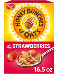 Post Honey Bunches of Oats with Strawberries Breakfast Cereal Strawberry Cereal with Oats and Granola Clusters 165 OZ Box