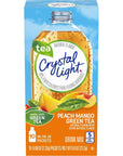 Crystal Light On The Go Peach Mango Green Tea Drink Mix 10Packet Box Pack of 8