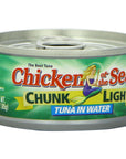 Chicken of the Sea Chunk Light Tuna in Water 3Ounce Easy Open Cans Pack of 24