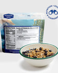 Backpackers Pantry Granola with Blueberries Almonds  Milk  Freeze Dried Backpacking  Camping Food  Emergency Food  16 Grams of Protein Vegetarian  1 Count