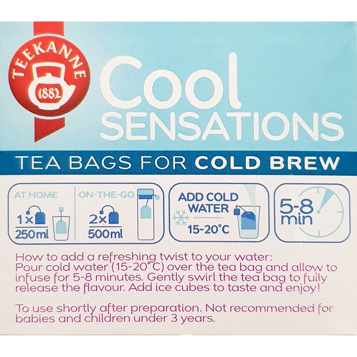 Teekanne Cool Sensations Berry Mojito Tea 45g  Berry Flavor  Cold Water Preparation