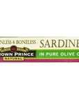 Crown Prince Skinless  Boneless Sardines in Olive Oil 375 oz Package may vary