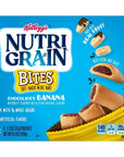 NutriGrain Bites Mini Breakfast Bars Made with Whole Grains Kids Snacks Chocolatey Banana 65oz Box 5 Pouches