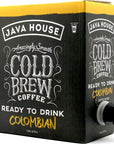 Java House Cold Brew Coffee On Tap 128 Fluid Ounce Box Not a Concentrate No Sugar Ready to Drink Liquid Colombian Roast