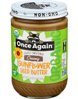 Once Again, Sunflower Seed Butter, Lightly Sweetened, Organic, 16 oz