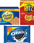 OREO Cookies, RITZ Crackers, Honey Maid Graham Crackers Variety Pack, Family Size, 3 Packs