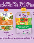 Plum Organics Stage 3 Organic Baby Food Meals [9+ Months] Carrot, Spinach, Turkey, Corn, Apple & Oat 4 Ounce Pouch (Pack Of 6) Packaging May Vary