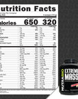 NutraBio Extreme Mass - 53G Protein - Advanced Anabolic Muscle Mass Gainer Protein - High Calorie - Full Spectrum Amino Acid - Strawberry Pastry, 6 Pound