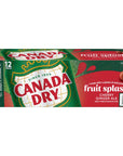 Canada Dry Cherry Gingerale Fruit Splash 12oz Pack of 12