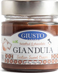 Giusto Sapore Sicilian Gianduia Sweet Cream Spread  Hazelnut  Chocolate  Imported from Italy and Family Owned 705oz