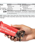 TB12 Plant Based Protein Bars by Tom Brady | High Protein, High Fiber, Low Sugar, Vegan, Gluten Free, Dairy Free, Non GMO, Healthy Protein Snacks | Made From All Natural Whole Foods with Antioxidants, Vitamins, and Minerals (Chocolate Cacao Crunch)