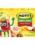 Motts 100 Percent Fruit Punch Juice 675 fl oz boxes 32 Count 4 Packs of 8