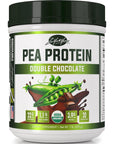 zyy Flavored Organic Hydrolyzed Vegan Pea Protein Powder - All Natural Canada Grown Peas, Easy to Digest, Dairy Free, Gluten Free, Soy Free, Sugar Free, Non-GMO with BCAA - Chocolate Flavor