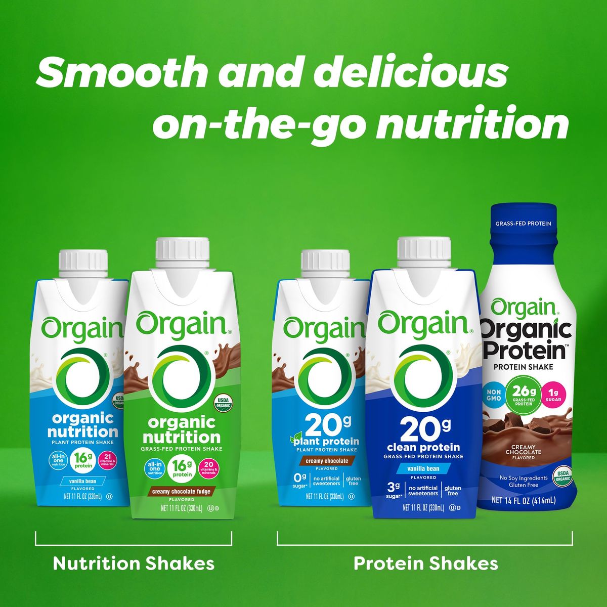 Orgain Organic Nutritional Protein Shake Iced Café Mocha  16g Grass Fed Whey Protein Meal Replacement 20 Vitamins  Minerals Fruits  Vegetables Gluten Free NonGMO 11 Fl Oz 12 Pack