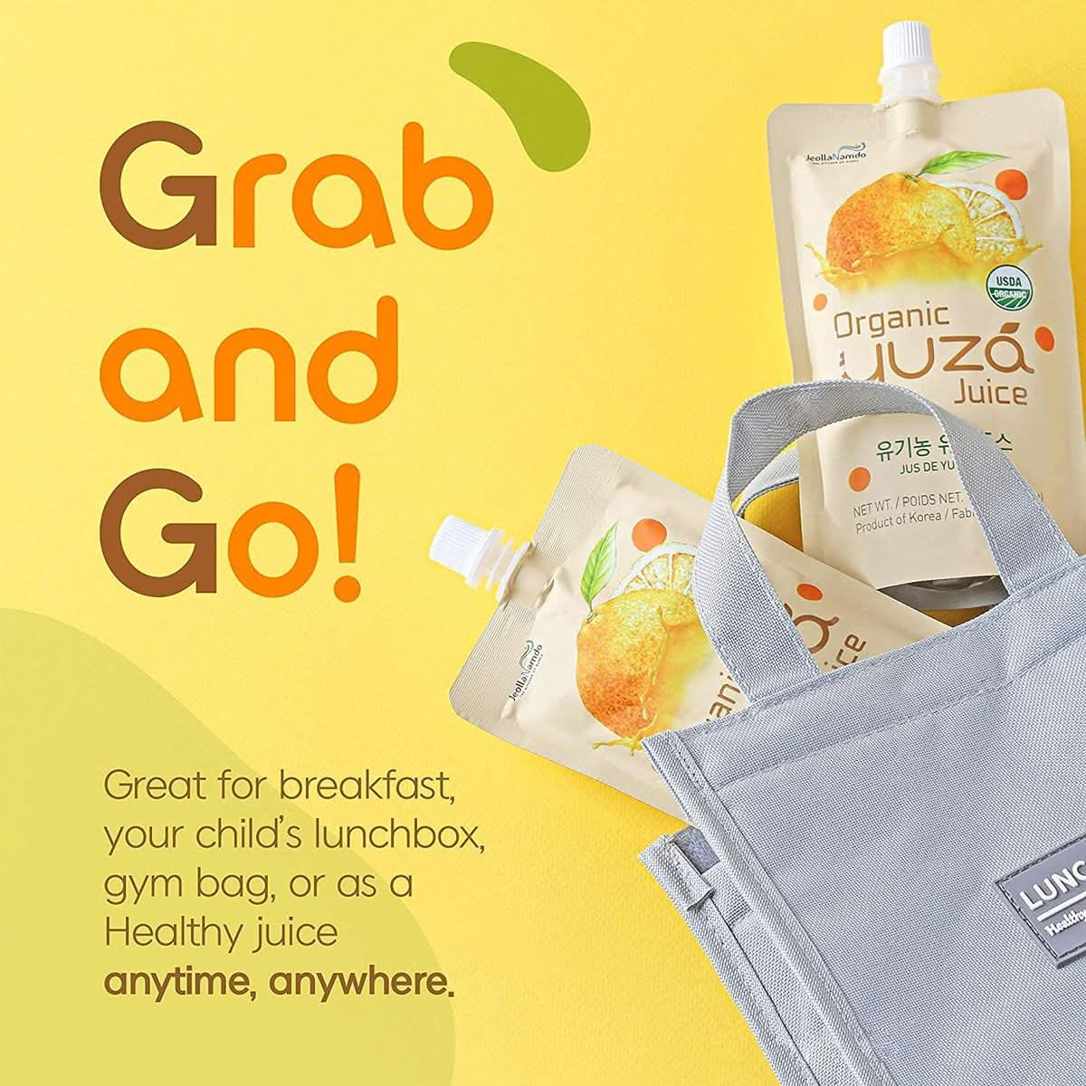 USDA Organic Yuzu Citron Juice  24 Pouches  Ready to Drink ONTHEGO Vegan Kids Juice Yuzu Beverage Rich in Vitamin C Korean Honey Citron Tea by Yuza