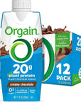 Orgain Vegan Protein Shake - Creamy Chocolate - 20g - 11 Fl Oz (Pack of 12)