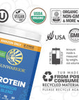 Sunwarrior Vegan Organic Protein Powder Plant-Based | BCAA Amino Acids Hemp Seed Soy Free Dairy Free Gluten Free Synthetic Free Non-GMO | Chocolate 32 Servings | Warrior Blend