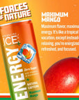 Sparkling Ice ENERGY Maximum Mango Sparkling Water Energy drinks with Vitamins  Electrolytes Zero Sugar 12 fl oz Cans Pack of 12