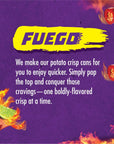 Takis Crisps Fuego Potato Crisps, Hot Chili Pepper and Lime Artificially Flavored, 5.5 Ounce Canister